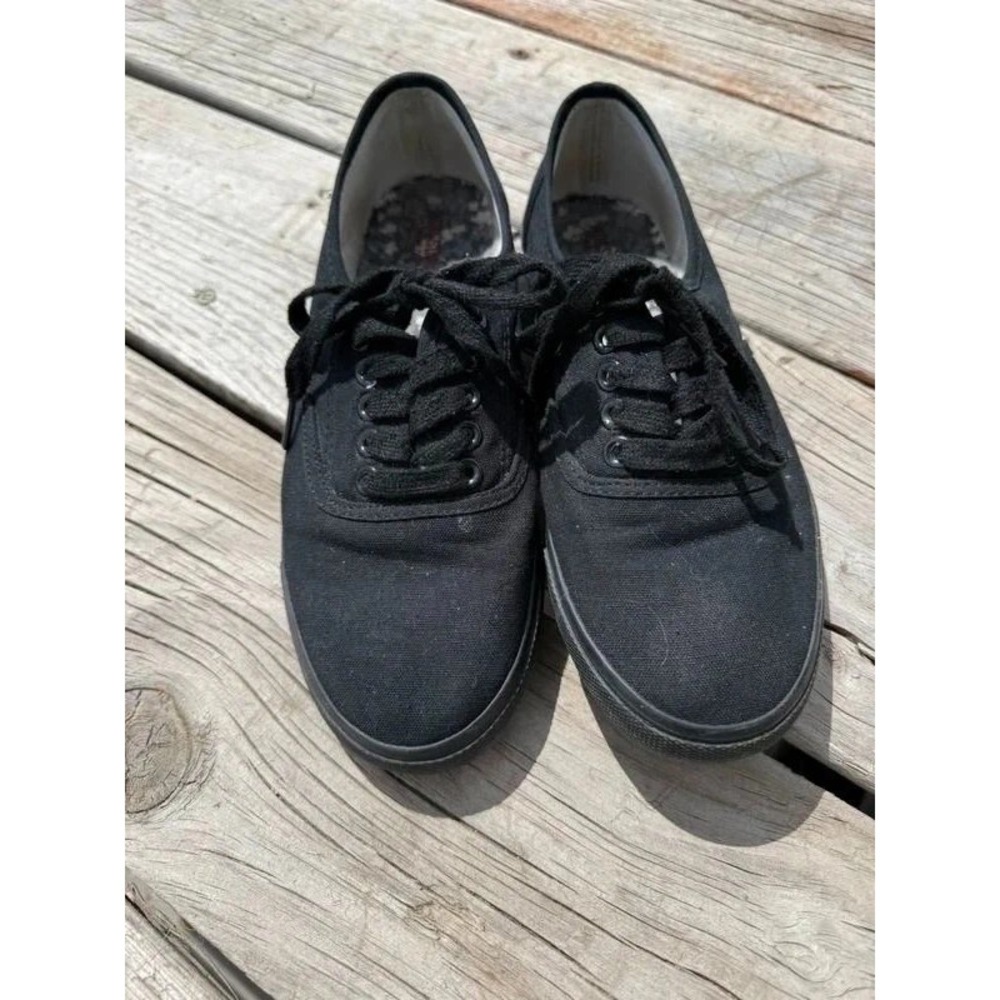 Mossimo Black Canvas Lace Up Sneakers Shoes Size 7